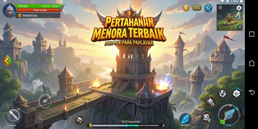 Screenshot gameplay 116X menampilkan strategi menara pertahanan yang seru.