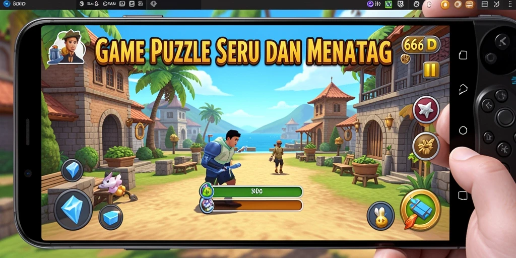Tampilan gameplay 66D dengan tantangan puzzle yang beragam.