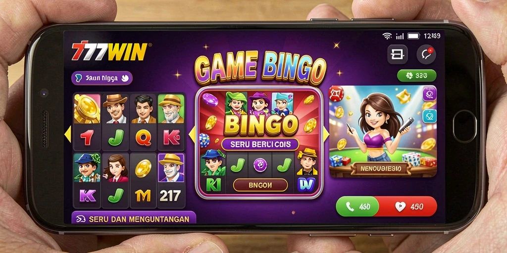 Tampilan gameplay Bingo yang seru di 777WIN.
