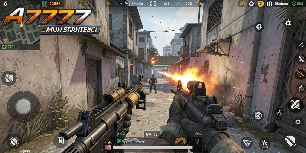 Tampilan gameplay A7777 dengan aksi menembak yang mendebarkan.