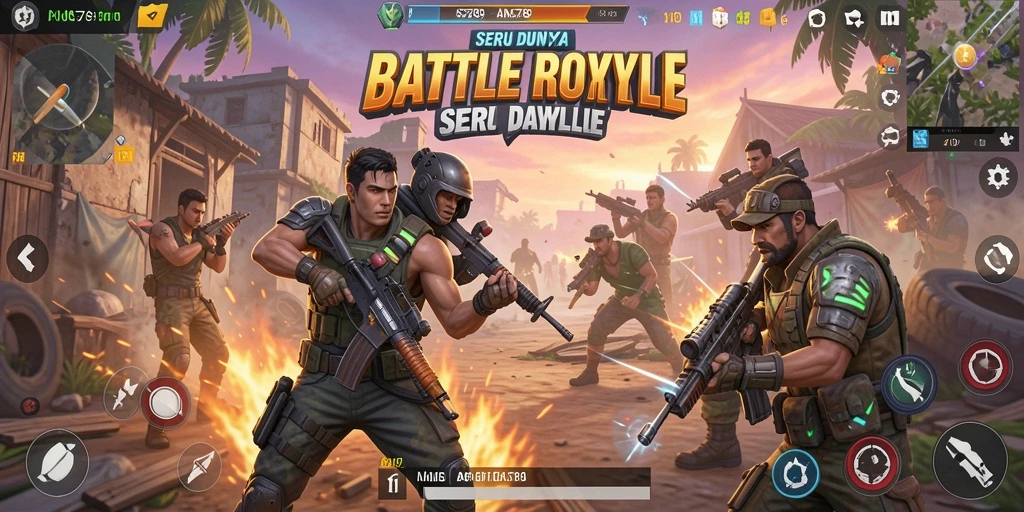 Tampilan menarik gameplay Battle Royale AMS789 yang penuh aksi.