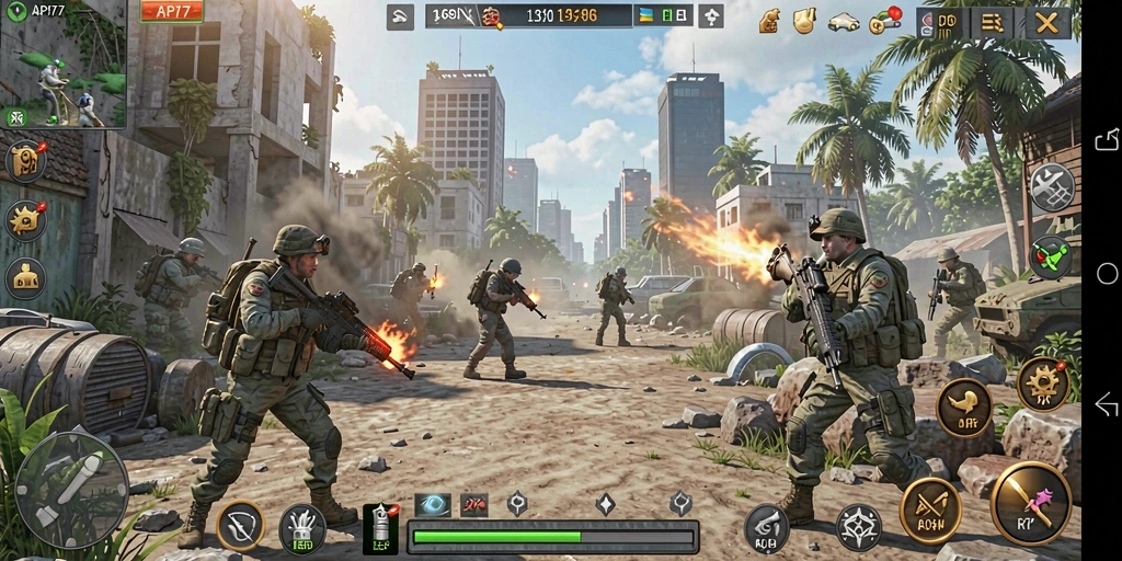 Tampilan gameplay yang mendebarkan dan penuh strategi dari API77.
