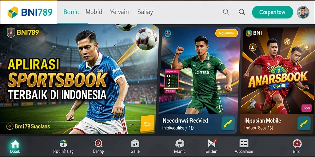 Screenshot BNI789 menampilkan antarmuka taruhan olahraga yang menarik.