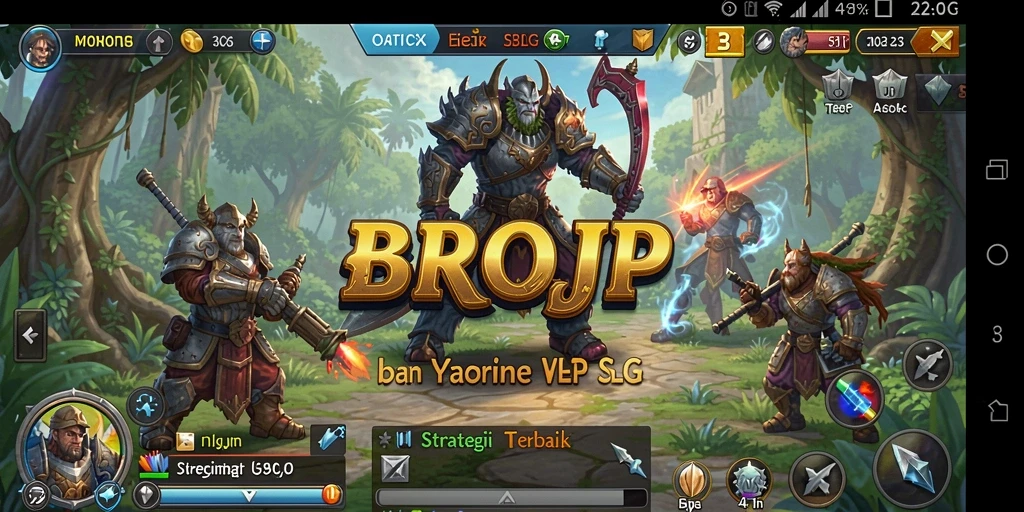Tampilan gameplay BROJP yang menarik dalam pertempuran strategi.