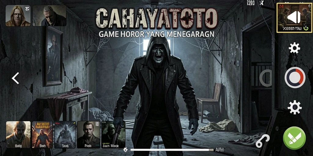 Tampilan gameplay CAHAYATOTO yang menegangkan dan mencekam.