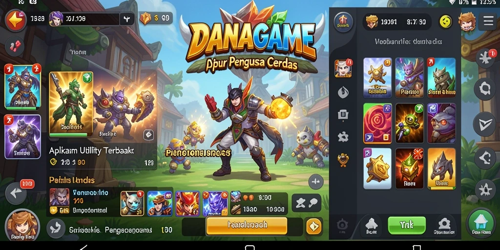 Tampilan antarmuka pengguna yang intuitif dan menarik dari DANAGAME.