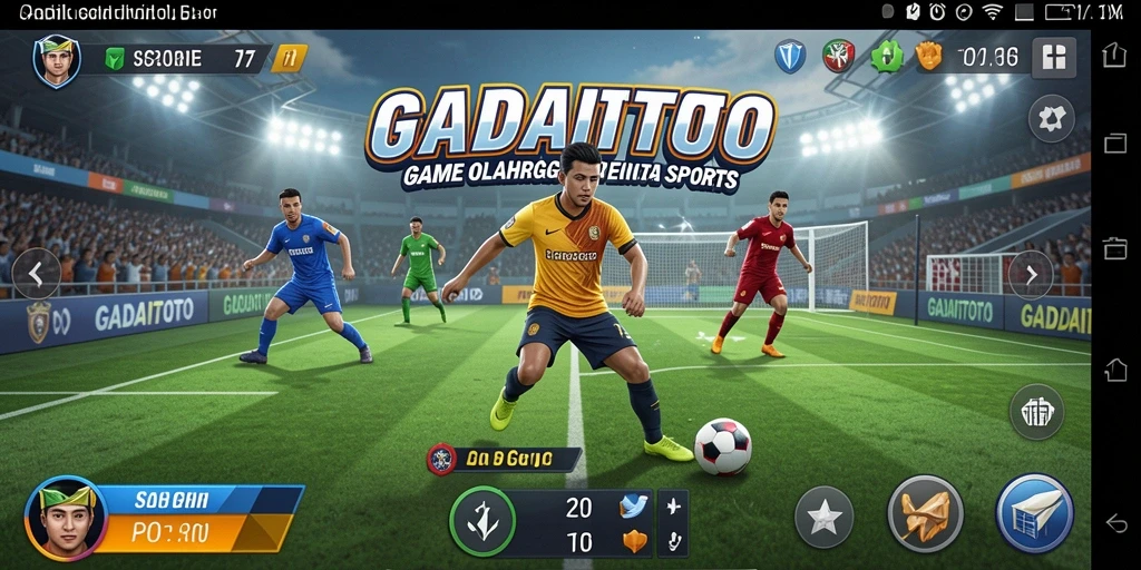 Tampilan gameplay GADAITOTO yang penuh aksi dengan berbagai olahraga.