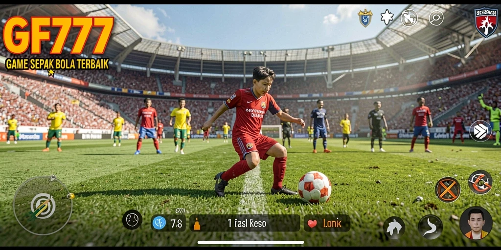 Tampilan gameplay GF777 yang memukau dalam aksi sepak bola.