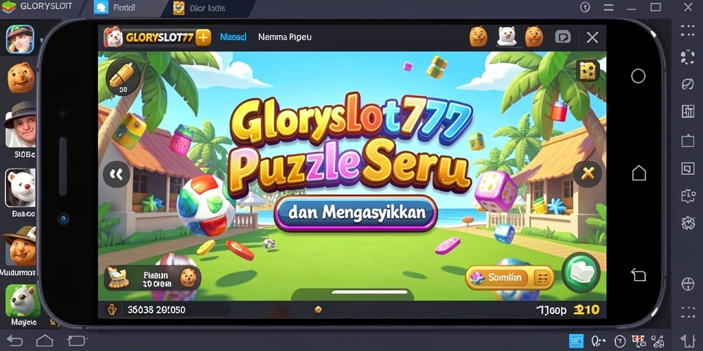 Tampilan gameplay seru di GLORYSLOT777 dengan berbagai jenis puzzle.