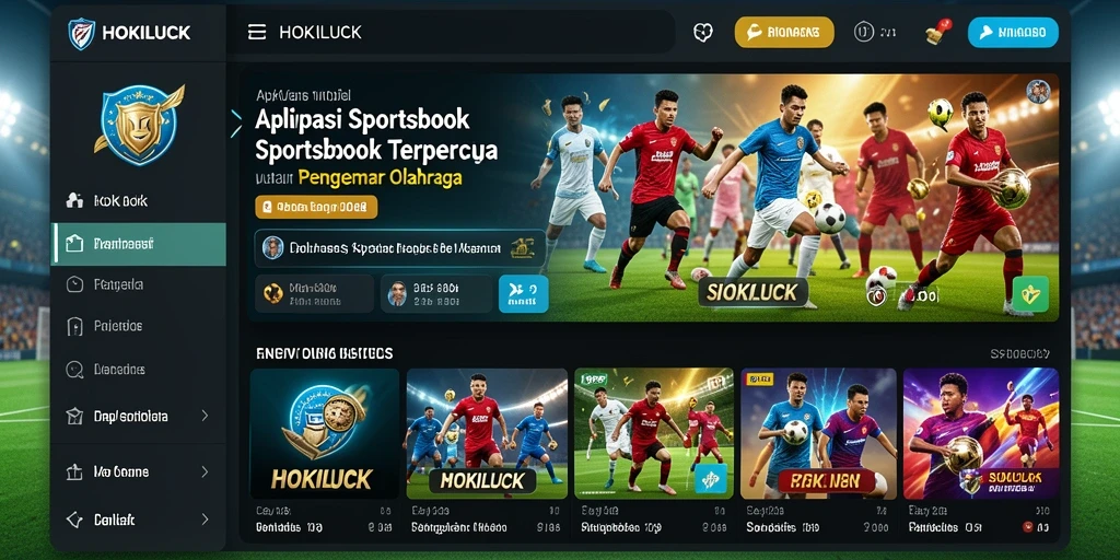 Tampilan gameplay HOKILUCK saat melakukan taruhan olahraga.