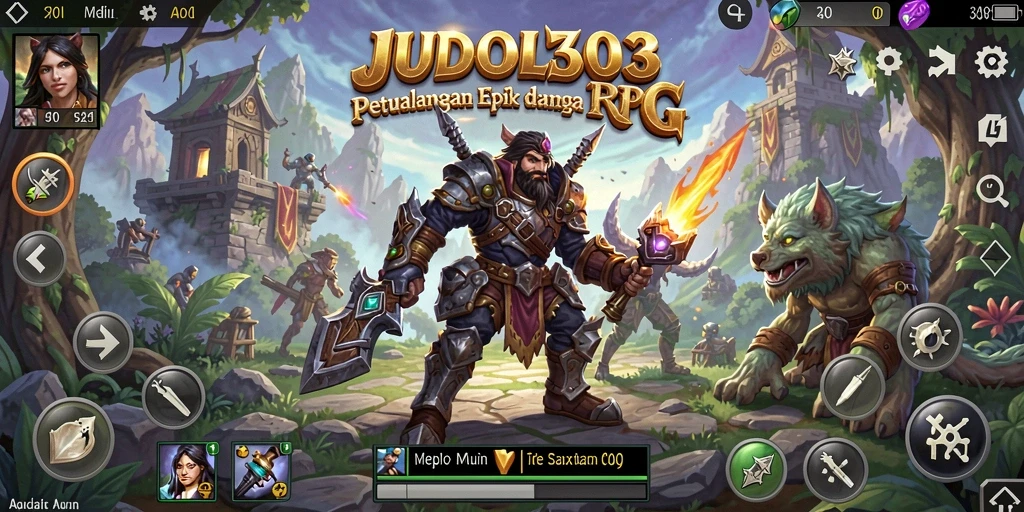 Tangkapan layar <strong>JUDOL303</strong> menampilkan pertarungan seru dalam dunia RPG.