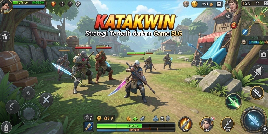 Tampilan gameplay seru dalam KATAKWIN yang penuh strategi.