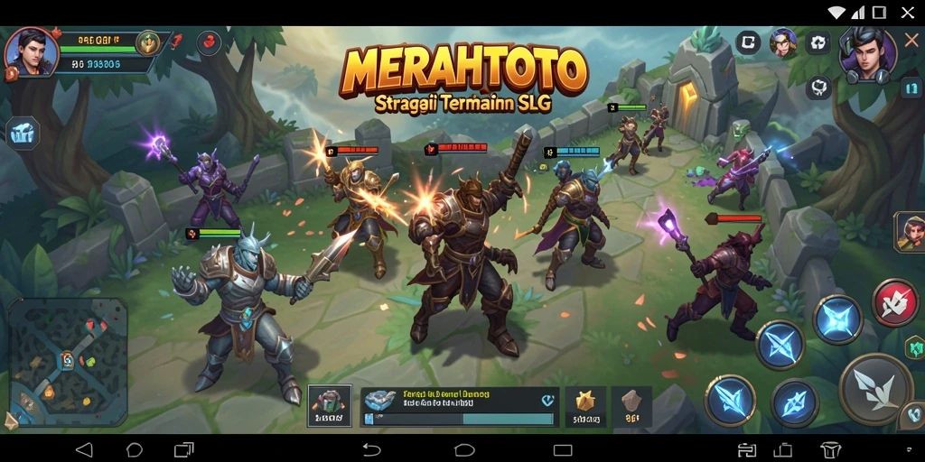 Tampilan gameplay MERAHTOTO yang menakjubkan dan strategis.