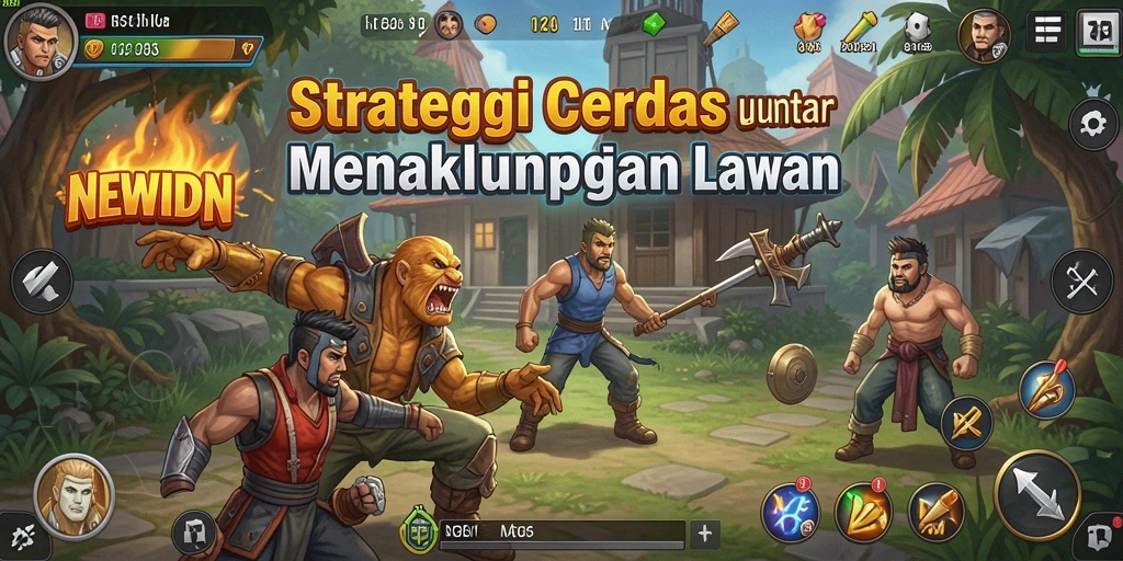 Tampilan gameplay <strong>NEWIDN</strong> yang dinamis dan penuh strategi.
