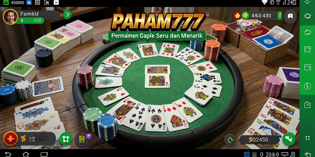 Gameplay seru PAHAM777 dengan fitur Gaple menarik.