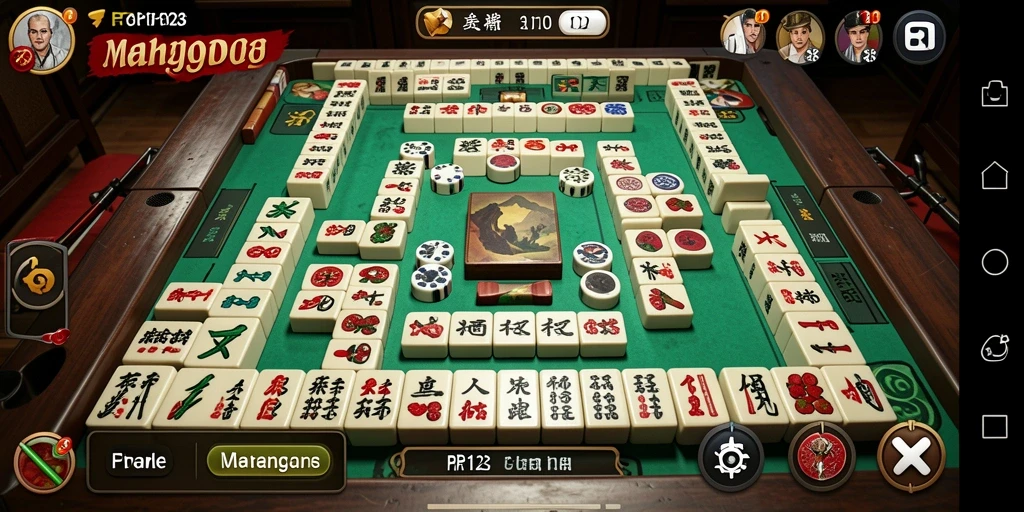 Screenshot PP123 menampilkan gameplay Mahjong yang seru dan menarik.
