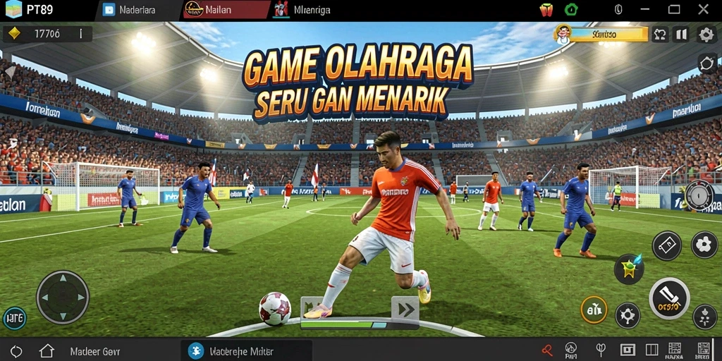 Tampilan gameplay PT89 yang menampilkan aksi olahraga mendebarkan.