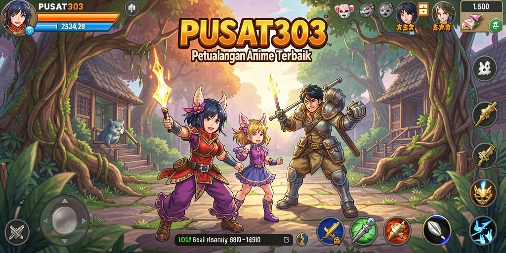 Tampilan menangkap aksi seru PUSAT303 dalam dunia Anime.