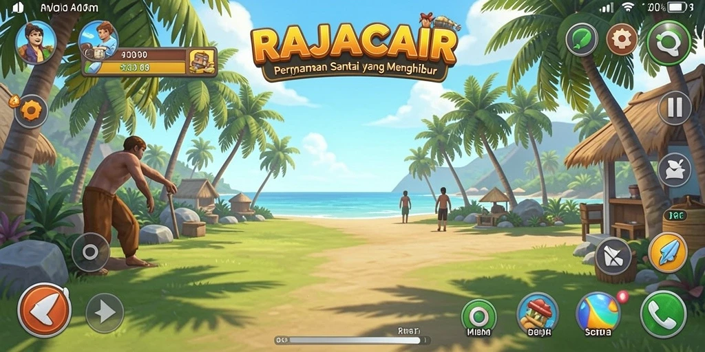 Tampilan gameplay RAJACAIR yang penuh warna dan menghibur.