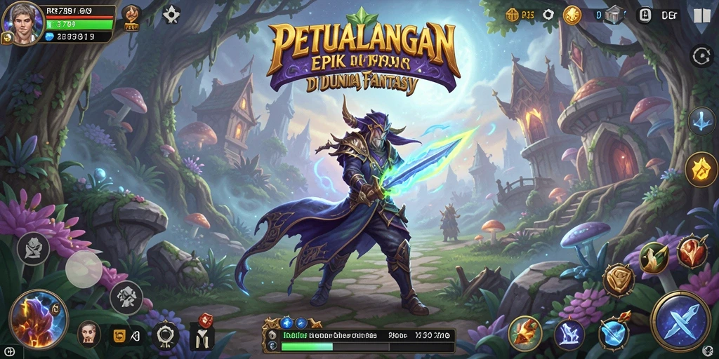 Gameplay menarik dalam dunia RPG yang luas dan menantang.