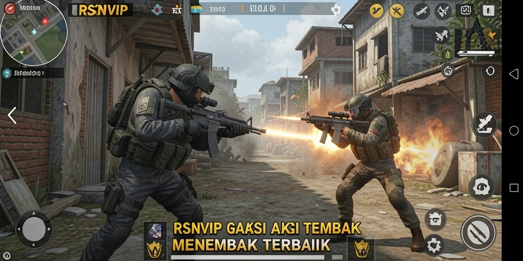 Screenshot RSNVIP yang menunjukkan pertempuran seru dalam mode TPS.