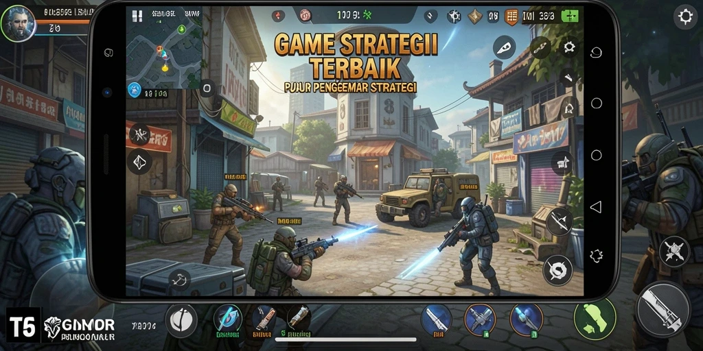 Tampilan gameplay strategis yang mendebarkan dari T6.