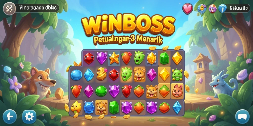 Gameplay Match-3 seru dan penuh warna di WINBOSS.